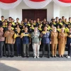 Ibu Riana Sari Arinal Lepas Kontingen Cabor Drumband Lampung Ikuti Babak Kualifikasi PON XXI di Yogyakarta