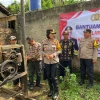 Kapolres Pesawaran Salurkan Bantuan Sumur Bor Dalam Rangka Hari Bhayangkara ke 78