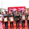 Hari Bhayangkara ke-78, Kapolda Lampung Sematkan Penghargaan Personel TNI/Polri Beprestasi